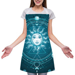 Geometric Celestial Sun And Moon Print Adjustable Apron