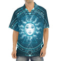 Geometric Celestial Sun And Moon Print Aloha Shirt