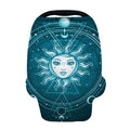 Geometric Celestial Sun And Moon Print Baby Seat Cover