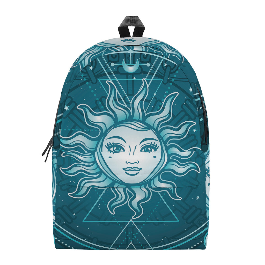 Geometric Celestial Sun And Moon Print Backpack