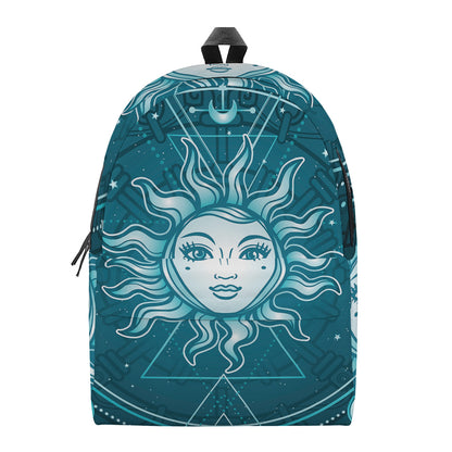 Geometric Celestial Sun And Moon Print Backpack