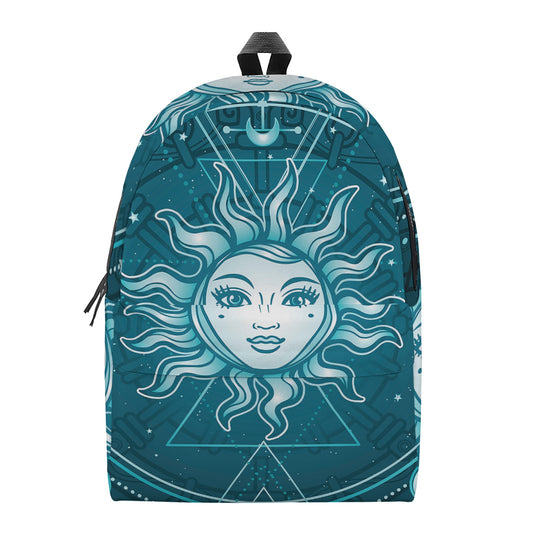 Geometric Celestial Sun And Moon Print Backpack