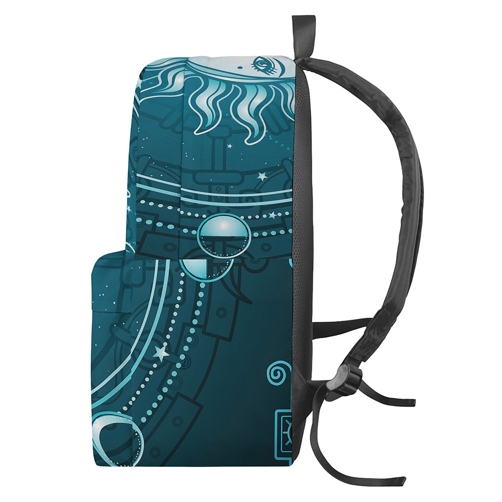 Geometric Celestial Sun And Moon Print Backpack