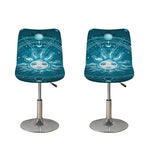 Geometric Celestial Sun And Moon Print Bar Stool Covers
