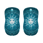 Geometric Celestial Sun And Moon Print Bar Stool Covers