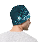 Geometric Celestial Sun And Moon Print Beanie