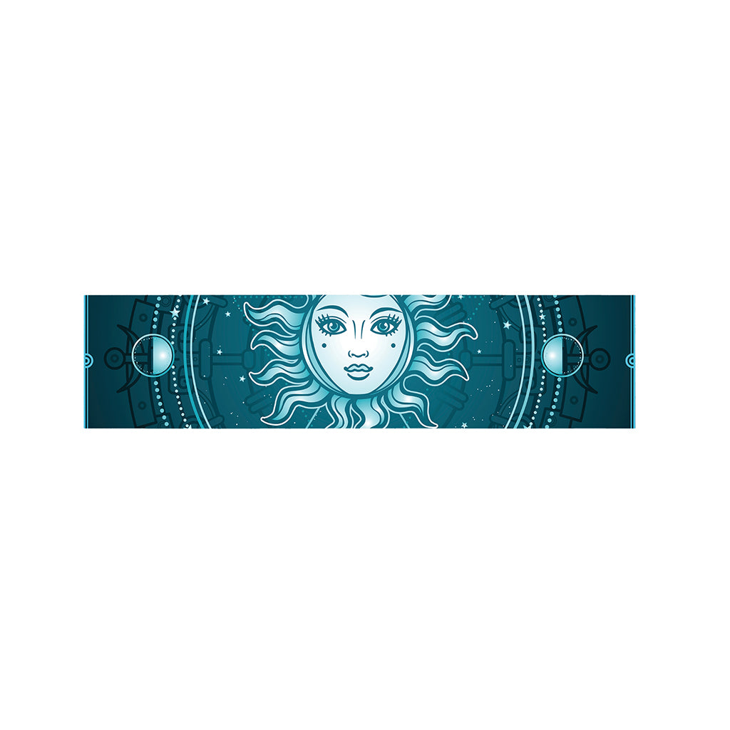 Geometric Celestial Sun And Moon Print Bed Runner