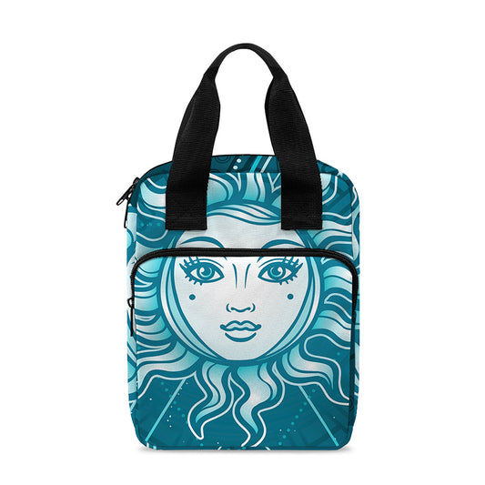 Geometric Celestial Sun And Moon Print Bible Tote Bag