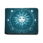 Geometric Celestial Sun And Moon Print Bifold Wallet