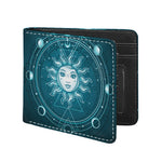 Geometric Celestial Sun And Moon Print Bifold Wallet