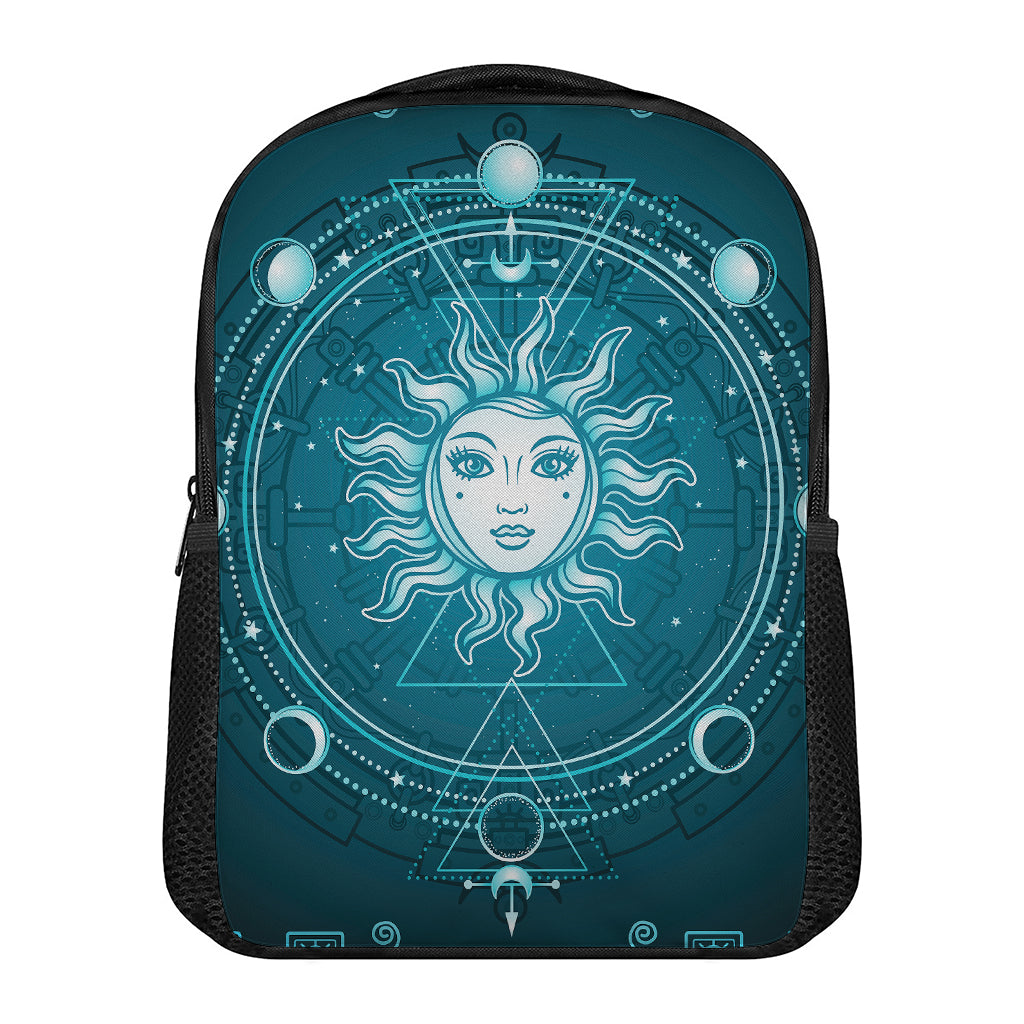 Geometric Celestial Sun And Moon Print Casual Backpack