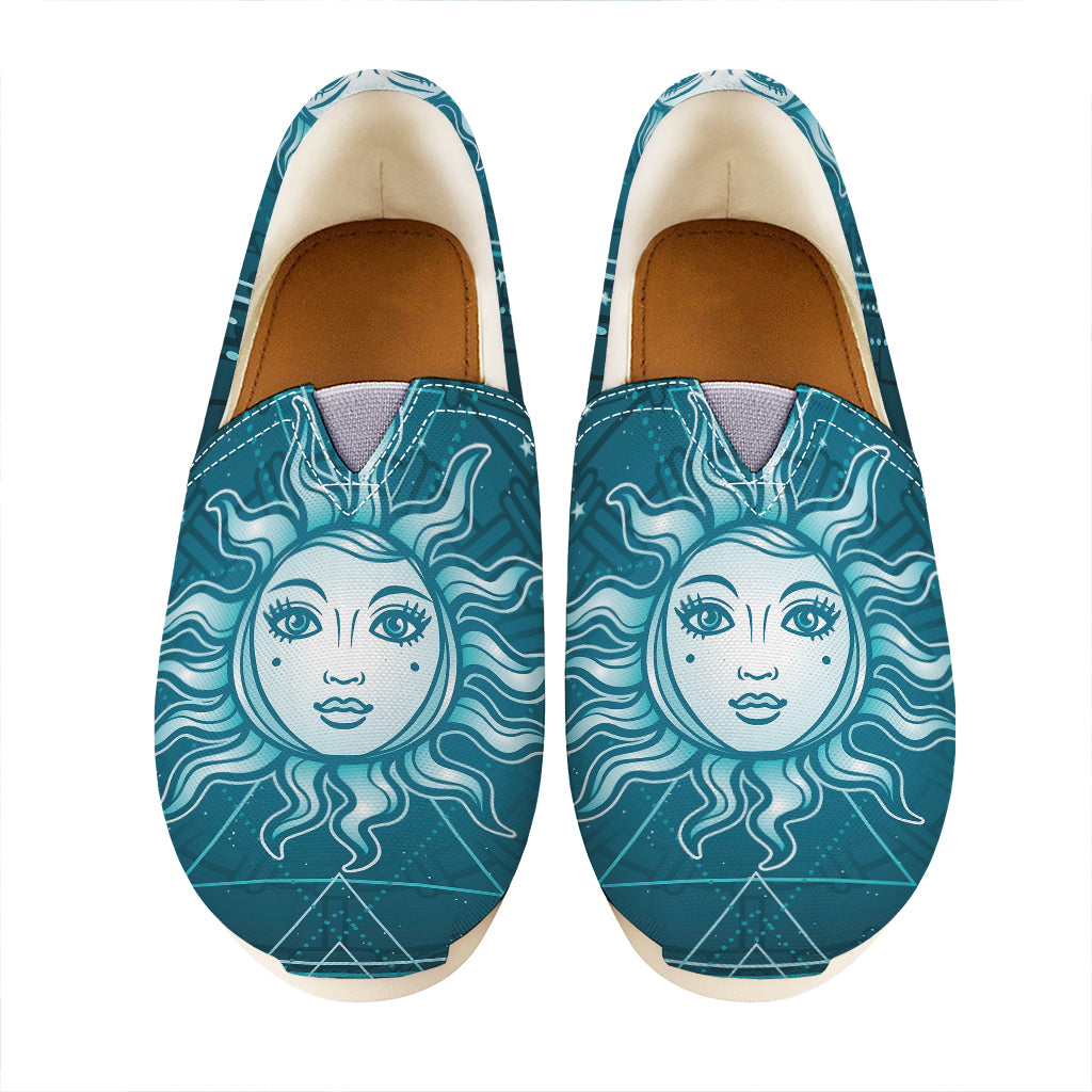 Geometric Celestial Sun And Moon Print Casual Shoes