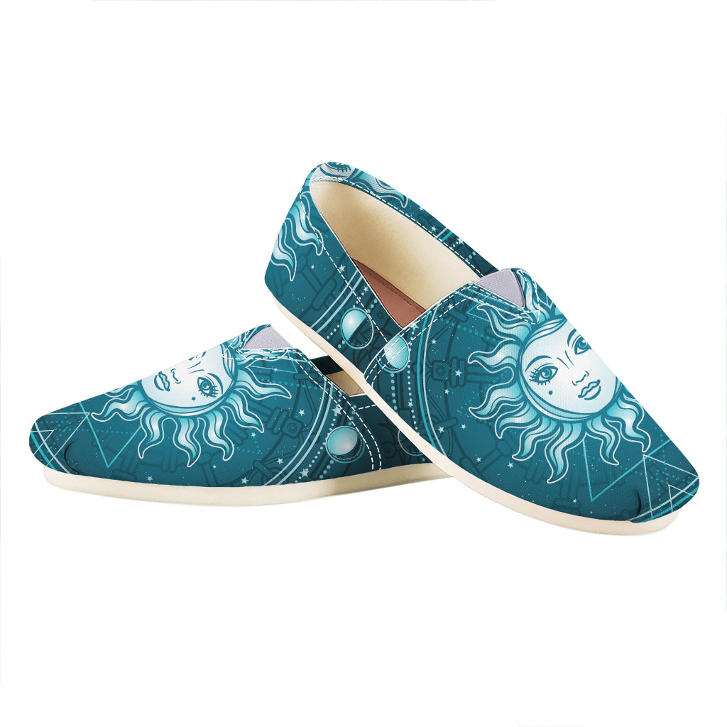 Geometric Celestial Sun And Moon Print Casual Shoes