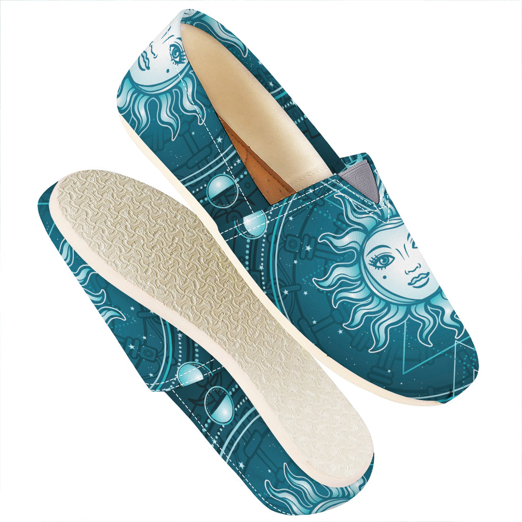 Geometric Celestial Sun And Moon Print Casual Shoes