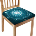 Geometric Celestial Sun And Moon Print Chair Cushion Cover