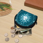 Geometric Celestial Sun And Moon Print Coin Purse