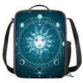 Geometric Celestial Sun And Moon Print Crossbody Lunch Bag