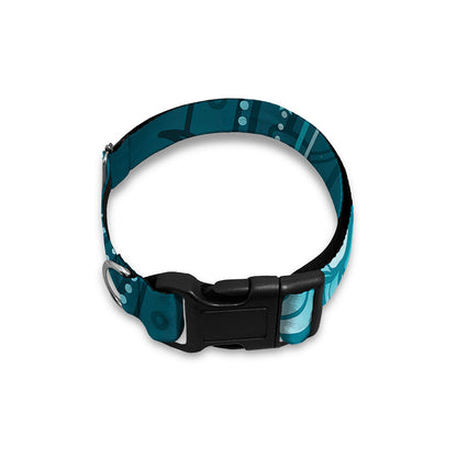 Geometric Celestial Sun And Moon Print Dog Collar