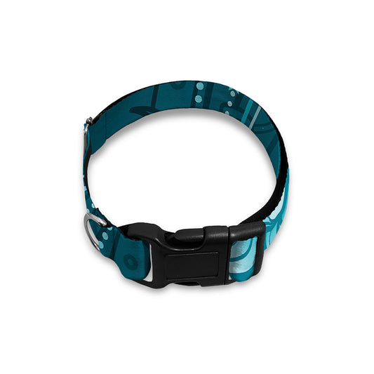 Geometric Celestial Sun And Moon Print Dog Collar