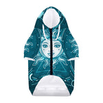 Geometric Celestial Sun And Moon Print Dog Zip Up Hoodie
