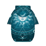 Geometric Celestial Sun And Moon Print Dog Zip Up Hoodie