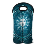 Geometric Celestial Sun And Moon Print Double Neoprene Wine Tote