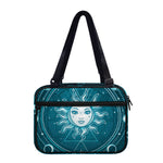 Geometric Celestial Sun And Moon Print Double Strap Bible Bag