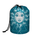 Geometric Celestial Sun And Moon Print Drawstring Makeup Bag