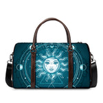 Geometric Celestial Sun And Moon Print Duffle Bag