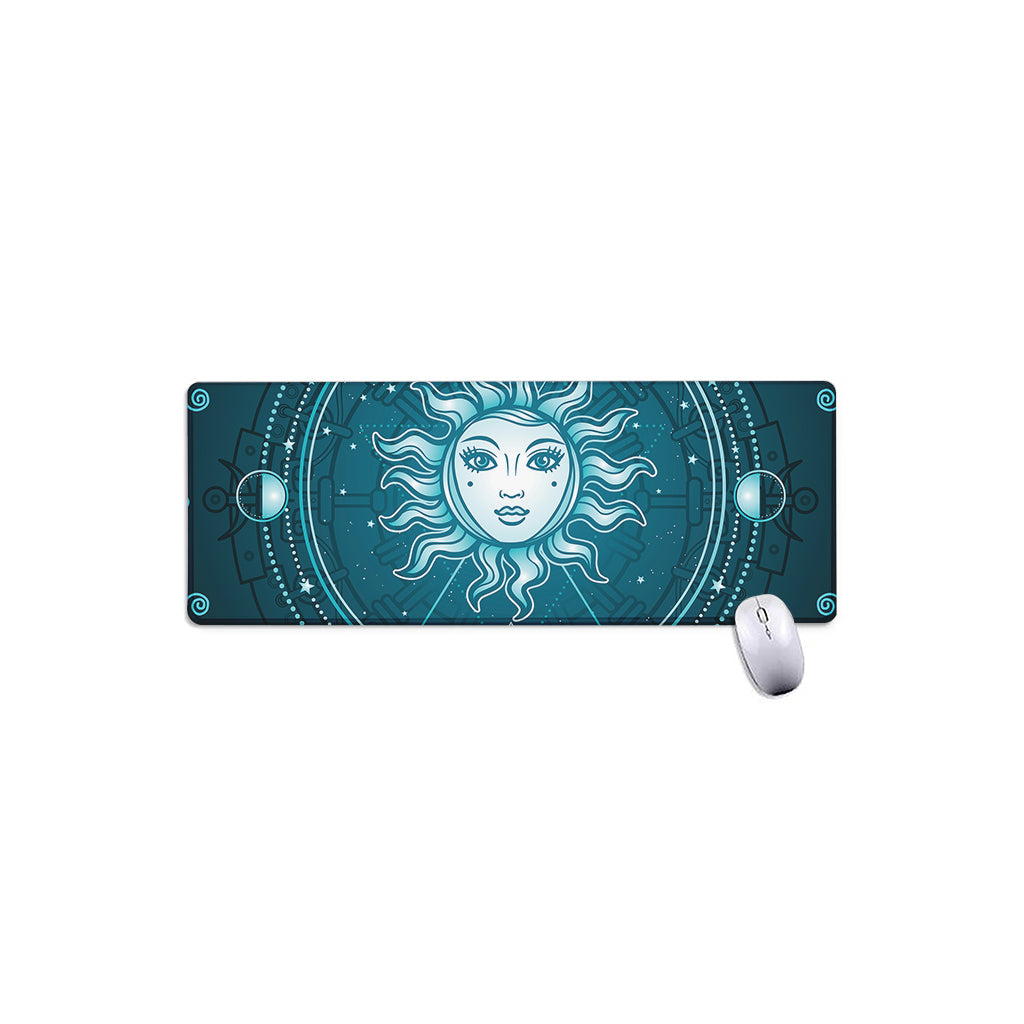 Geometric Celestial Sun And Moon Print Extended Mouse Pad