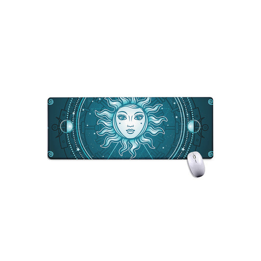 Geometric Celestial Sun And Moon Print Extended Mouse Pad