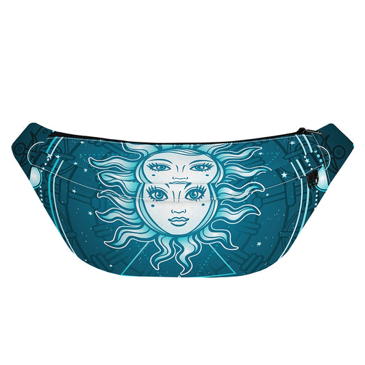 Geometric Celestial Sun And Moon Print Fanny Pack