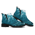 Geometric Celestial Sun And Moon Print Flat Ankle Boots