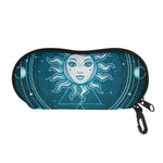 Geometric Celestial Sun And Moon Print Glasses Case