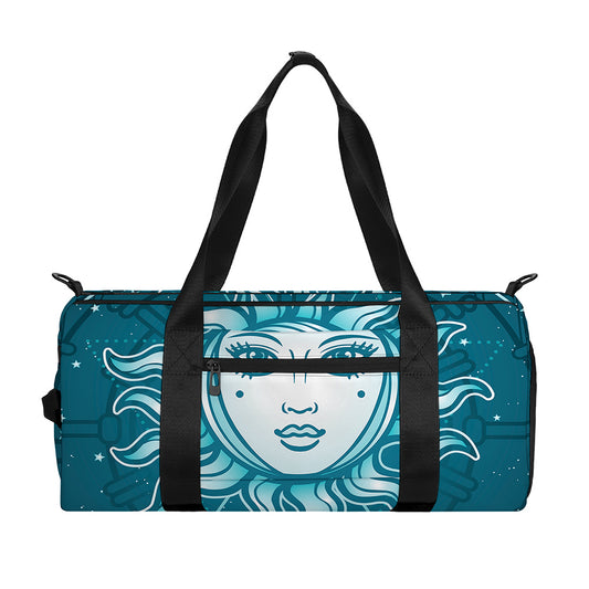 Geometric Celestial Sun And Moon Print Gym Bag