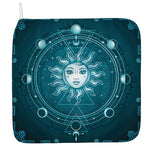 Geometric Celestial Sun And Moon Print Hand Towel