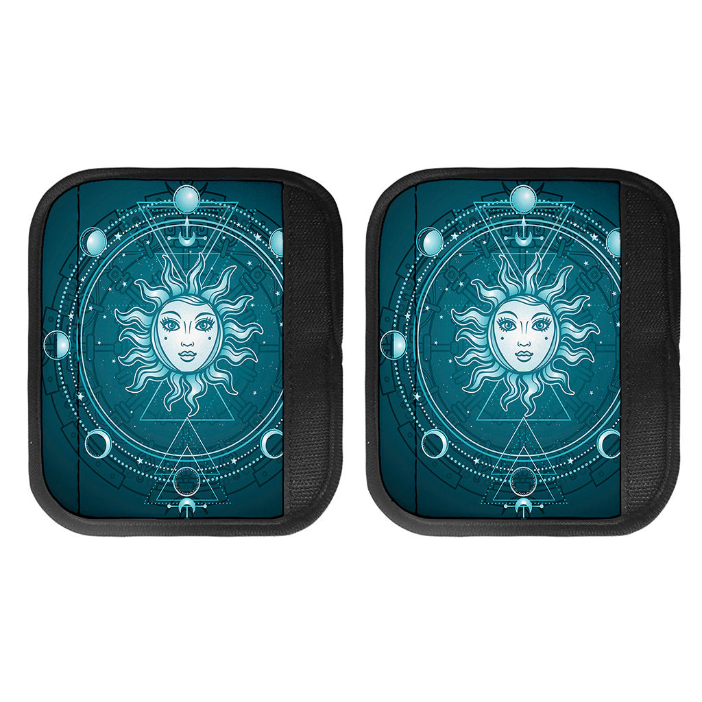 Geometric Celestial Sun And Moon Print Handle Covers
