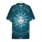 Geometric Celestial Sun And Moon Print Hawaiian Shirt