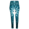 Geometric Celestial Sun And Moon Print High-Waisted Pocket Leggings