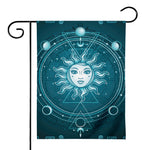 Geometric Celestial Sun And Moon Print House Flag