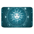 Geometric Celestial Sun And Moon Print Indoor Door Mat