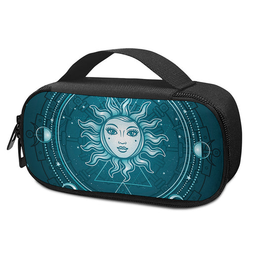 Geometric Celestial Sun And Moon Print Insulin Cooler Travel Case