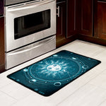 Geometric Celestial Sun And Moon Print Kitchen Mat