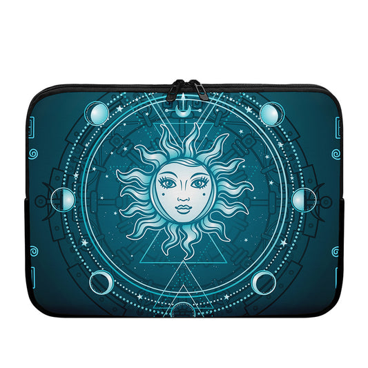Geometric Celestial Sun And Moon Print Laptop Sleeve
