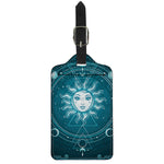 Geometric Celestial Sun And Moon Print Luggage Tag