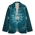 Geometric Celestial Sun And Moon Print Men's Blazer