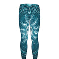 Geometric Celestial Sun And Moon Print Men's Leggings