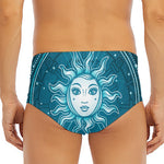 Geometric Celestial Sun And Moon Print Men's Triangle Swim Briefs