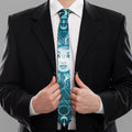 Geometric Celestial Sun And Moon Print Necktie