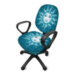 Geometric Celestial Sun And Moon Print Office Chair Cover